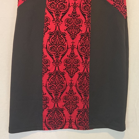 EN FOCUS Studio Red and Black Dress Size 10 - Picture 6 of 9